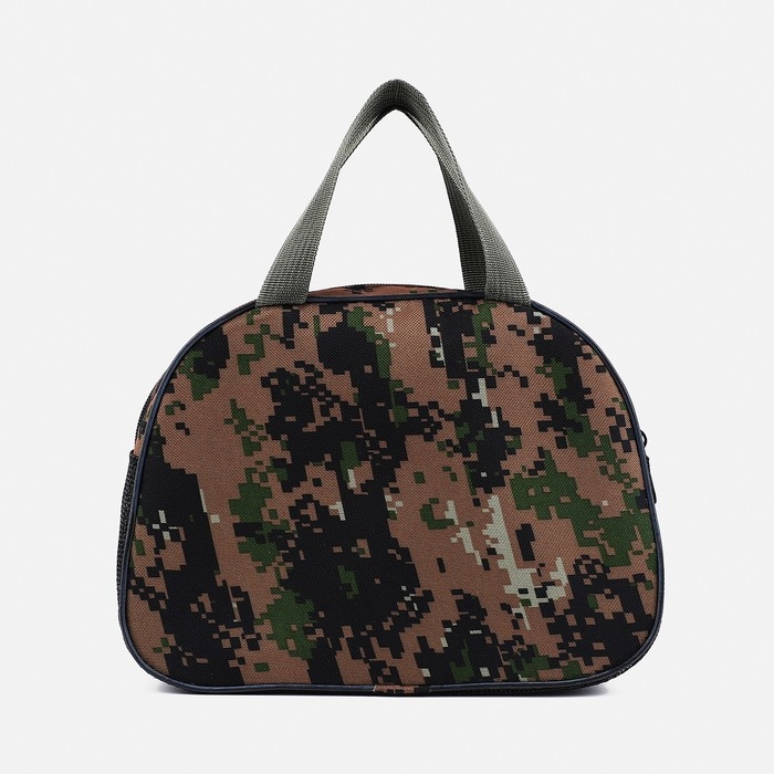 Косметичка на молнии, цвет хаки/коричневый Косметичка на молнии, цвет хаки/коричневый