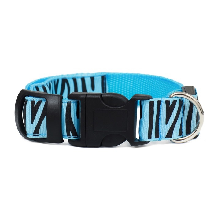 Ошейник с подсветкой Тигр 3 режима свечения, размер L, ОШ 48-60 х 2,5 см синий Ошейник с подсветкой Тигр 3 режима свечения, размер L, ОШ 48-60 х 2,5 см синий