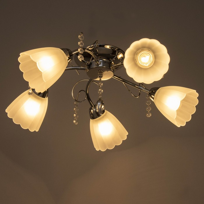 Люстра Люстра "Адель" 5x40Вт E27 хром 54х52х17 см