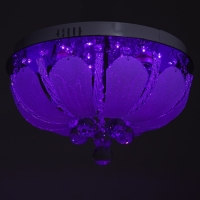 Люстра с ПДУ "Азалия" 4х40Вт E27+RGB хром 40х40х24 см BayerLux