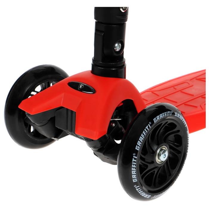 Самокат складной GRAFFITI Baby, колёса световые PU 120/70 мм, ABEC 7, цвет красный Самокат складной GRAFFITI Baby, колёса световые PU 120/70 мм, ABEC 7, цвет красный