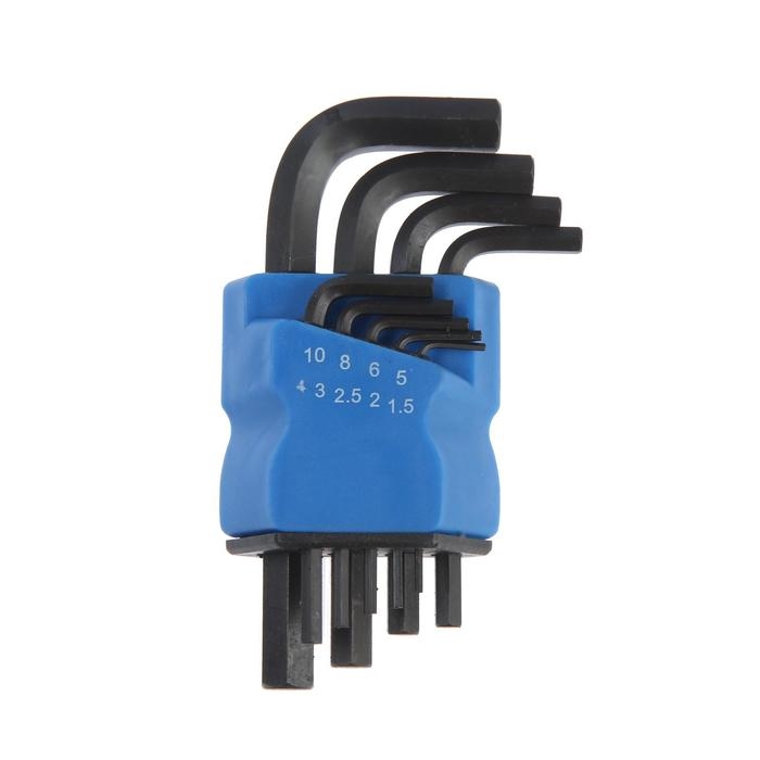 Набор ключей шестигранных ТУНДРА black, CrV, 1.5 - 10 мм, 9 шт. Набор ключей шестигранных ТУНДРА black, CrV, 1.5 - 10 мм, 9 шт.