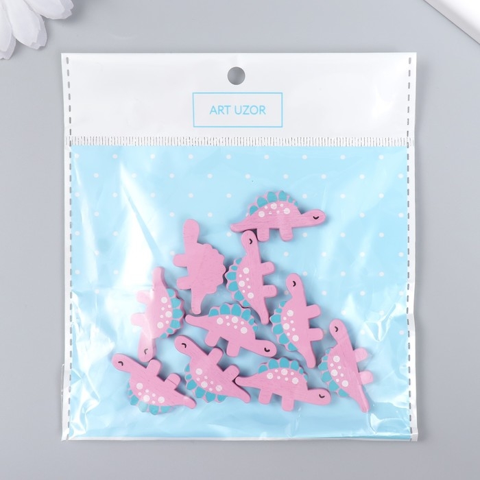 Декор для творчества дерево Декор для творчества дерево "Динозаврики" набор 10 шт 3,4х1,8 см