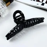 Крабик для волос &laquo;Кэрол&raquo;, петелька, 11&times;4 см, чёрный