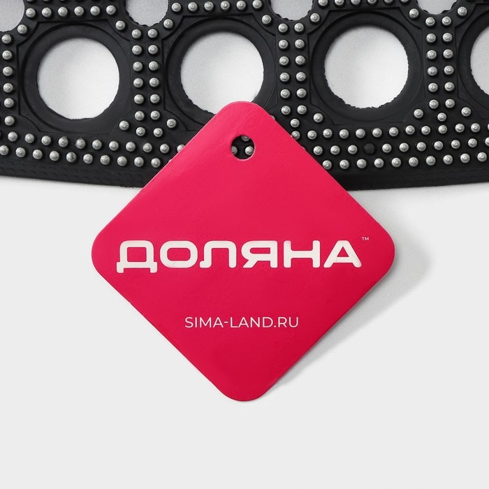 Коврик придверный ячеистый Доляна «Добро пожаловать», 43×73 см, цвет чёрный Коврик придверный ячеистый Доляна «Добро пожаловать», 43×73 см, цвет чёрный