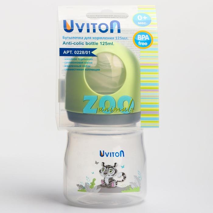 Бутылочка для кормления, ШГ, 125 мл. ZOO, цвет МИКС Бутылочка для кормления, ШГ, 125 мл. ZOO, цвет МИКС