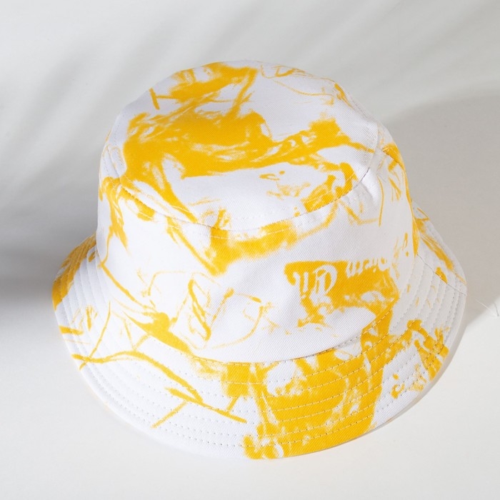 Панама детская MINAKU Панама детская MINAKU "Тай-Дай", цвет белый/жёлтый, р-р 54