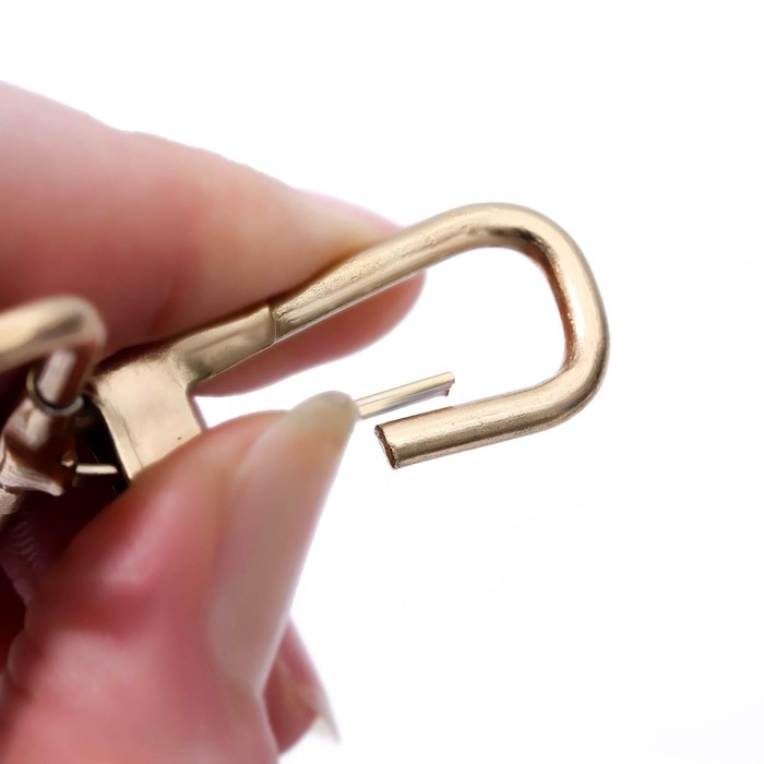 Карабин металлический, 50 × 45 мм / 38 × 3 мм, 5 шт, цвет золотой Карабин металлический, 50 × 45 мм / 38 × 3 мм, 5 шт, цвет золотой