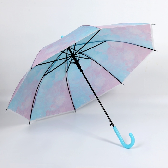 Зонт - трость полуавтоматический «Нежность», 8 спиц, R = 47/55 см, D = 110 см, цвет МИКС Зонт - трость полуавтоматический «Нежность», 8 спиц, R = 47/55 см, D = 110 см, цвет МИКС