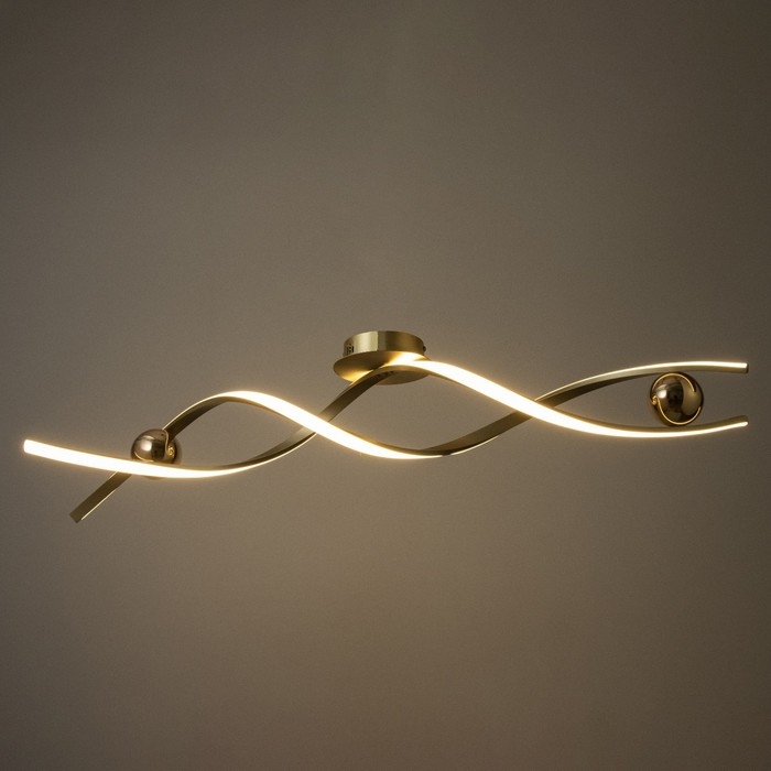 Светильник Светильник "Спираль" LED 112Вт 3000-6000К золото 100х22х22 см BayerLux