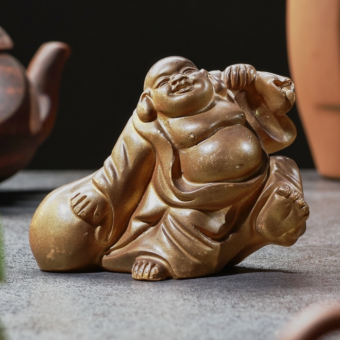 Фигурка для чайной церемонии - хамелеон Фигурка для чайной церемонии - хамелеон "Хотэй" 13х4х9см