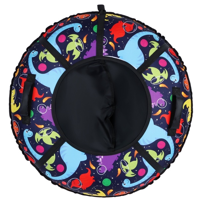 Тюбинг - ватрушка Winter Star  Тюбинг - ватрушка Winter Star "Динозаврики", диаметр чехла 100 см, цвет синий