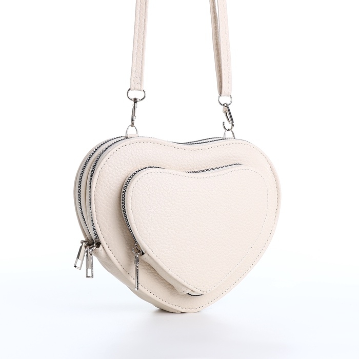 Сумка женская кросс-боди на молнии, цвет белый Сумка женская кросс-боди на молнии, цвет белый