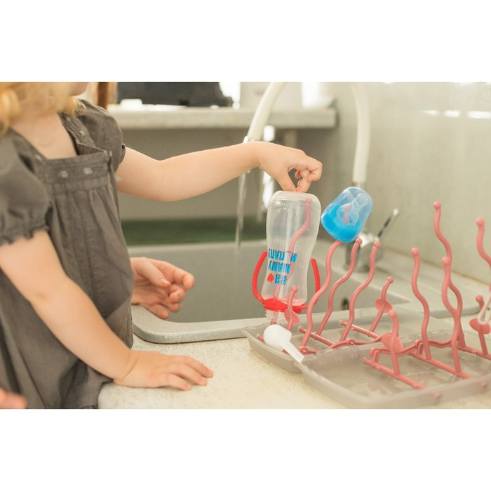 Сушилка для детских бутылочек, цвет розовый Сушилка для детских бутылочек, цвет розовый