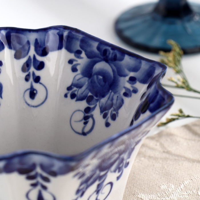 Набор салатников "Гранённый", 3 шт, 350 мл, 650 мл, 1 л, гжель