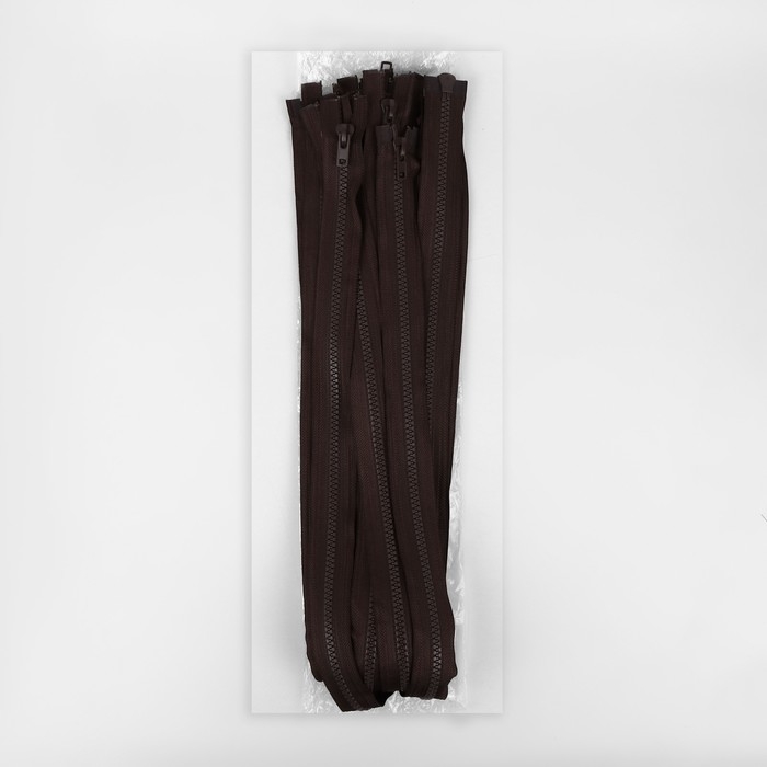 Молния «Трактор», №8, разъёмная, 2 замка, замки автомат, 100 см, цвет коричневый, цена за 1 штуку