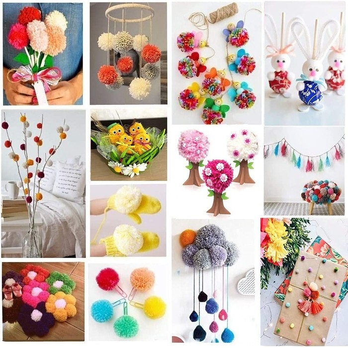 Набор приспособлений для изготовления помпонов, d = 3,5/5,5/7/9 см, 4 шт, цвет разноцветный Набор приспособлений для изготовления помпонов, d = 3,5/5,5/7/9 см, 4 шт, цвет разноцветный