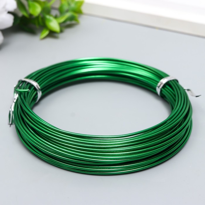 Проволока для творчества d 1,5 мм, зеленый рул.10 м Проволока для творчества d 1,5 мм, зеленый рул.10 м