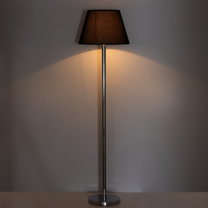 Торшер 16440/1BK Е27 40Вт черно-хромовый 38х38х157 см