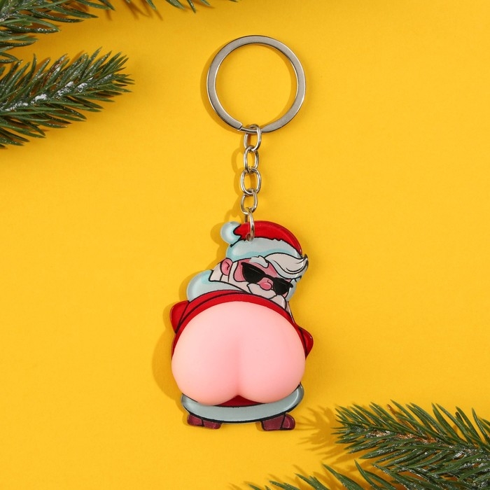 Брелок новогодний, для ключей, мялка «Дед мороз» 4,4 х 12,3 см Брелок новогодний, для ключей, мялка «Дед мороз» 4,4 х 12,3 см