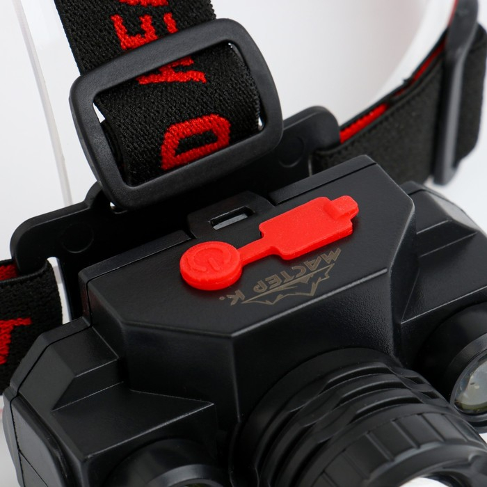 Фонарь налобный аккумуляторный  Фонарь налобный аккумуляторный "Мастер К", 3 режима, от USB, 5 х 8 см