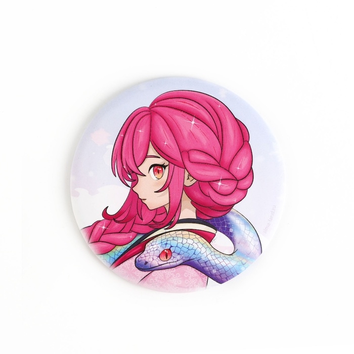 Зеркало карманное новогоднее «Новый год: Аниме со змейкой», диам.7 см Зеркало карманное новогоднее «Новый год: Аниме со змейкой», диам.7 см