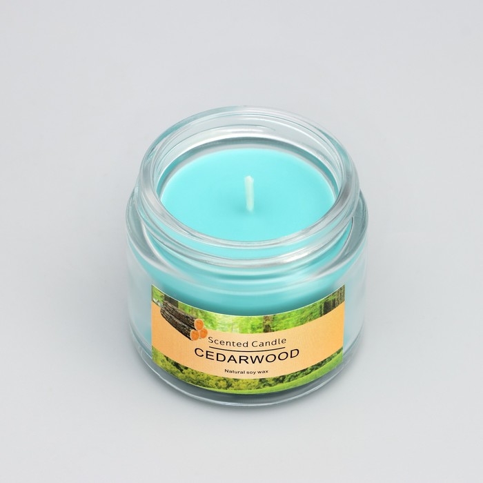 Свеча ароматическая  Свеча ароматическая "Cedarwood", 5*5см, 140 гр