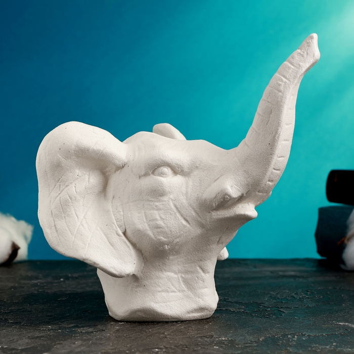 Кашпо - ваза  Кашпо - ваза "Слон" белый, 13х12х15см