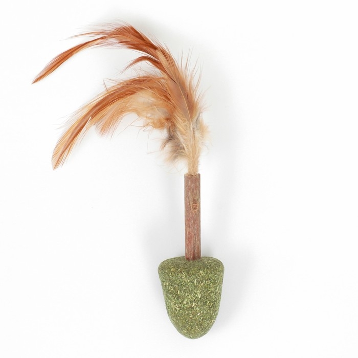 Игрушка-неваляшка для кошек  Игрушка-неваляшка для кошек "Юла" из прессованной кошачьей мяты и мататаби, 3,5 см