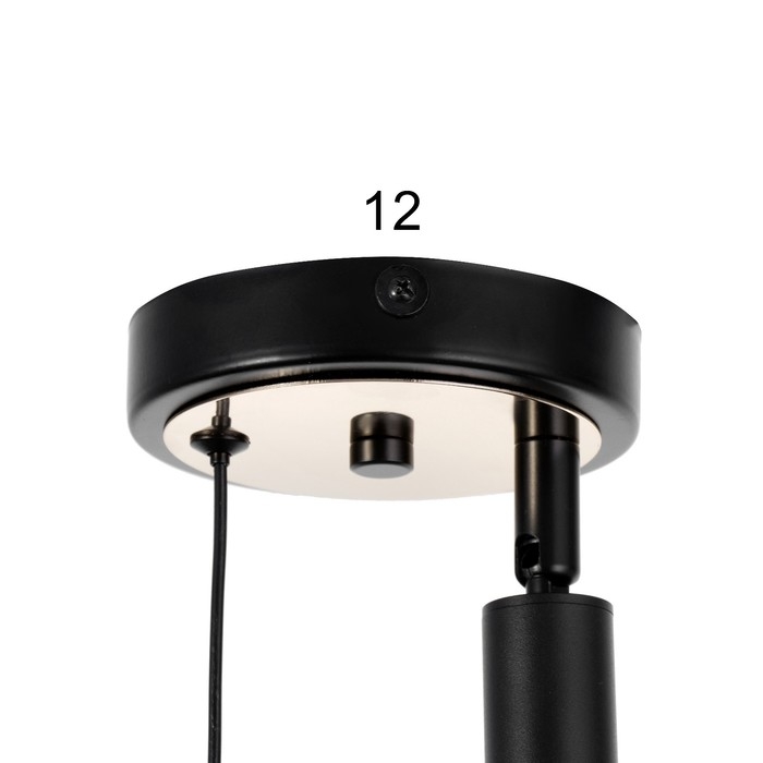 Светильник "Тори" LED 5+10Вт 3000-6000К черный 10х10х30-180см