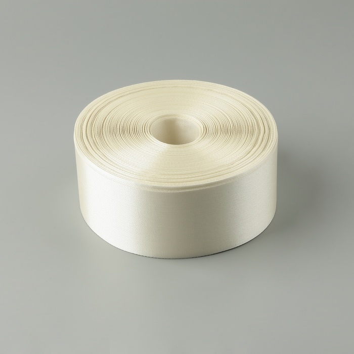 Лента атласная, 50 мм × 100 ± 5 м, цвет айвори Лента атласная, 50 мм × 100 ± 5 м, цвет айвори