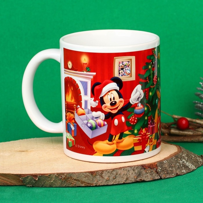 Кружка керамическая Кружка керамическая "С Новым годом!" 320 мл, Микки Маус