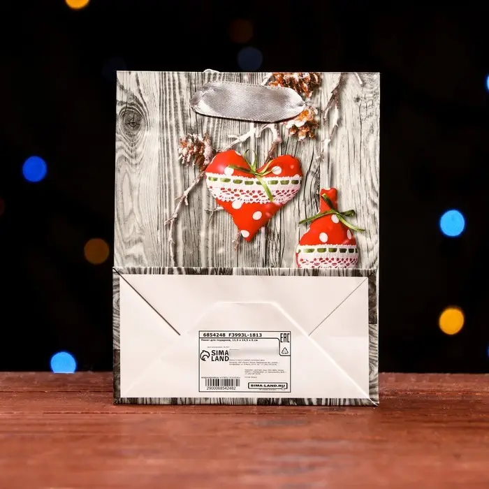 Пакет ламинированный «Новогодние конфеты» 11.5×14.5×6 см