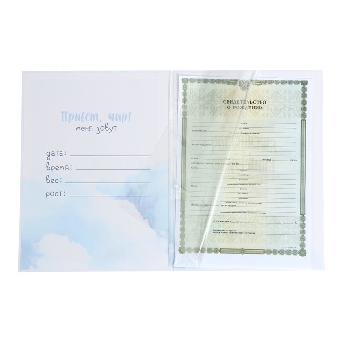 Папка для свидетельства о рождении «Маленькое счастье», 23,5 х 31,5 см. Папка для свидетельства о рождении «Маленькое счастье», 23,5 х 31,5 см.