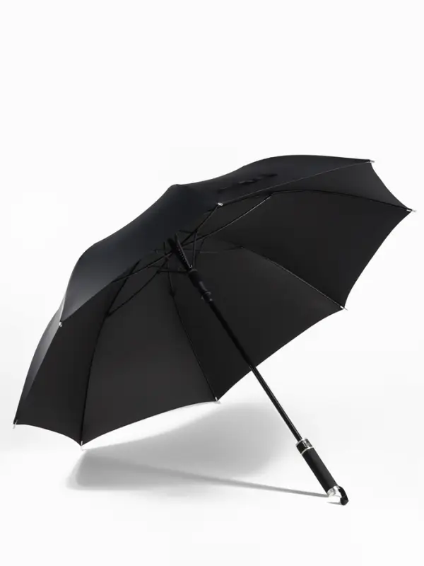 Зонт - трость полуавтоматический &laquo;Однотонный&raquo;, 8 спиц, R=60/70 см, d=120 см, чёрный