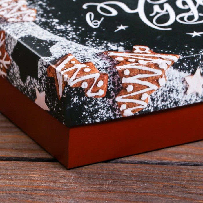 Коробка сборная крышка-дно, Коробка сборная крышка-дно, "Мандарины", 21 х 15 х 5,7 см