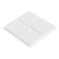 Набор накладок мебельных, полимерных, 28 шт., 2.5×2.5; d=2.5; 3.8×3.8, белый