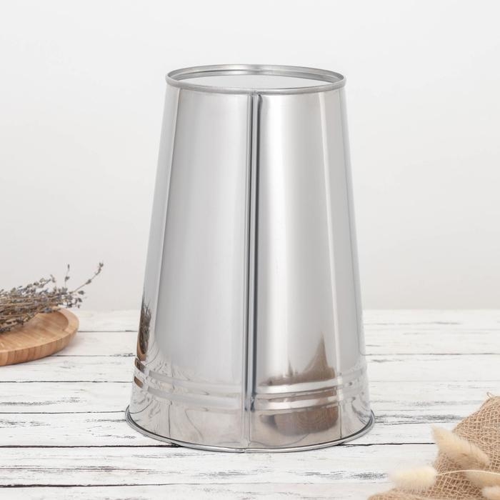 Вазон без ручек, 7 л, h=29 см, нержавеющая сталь, ГОСТ Вазон без ручек, 7 л, h=29 см, нержавеющая сталь, ГОСТ