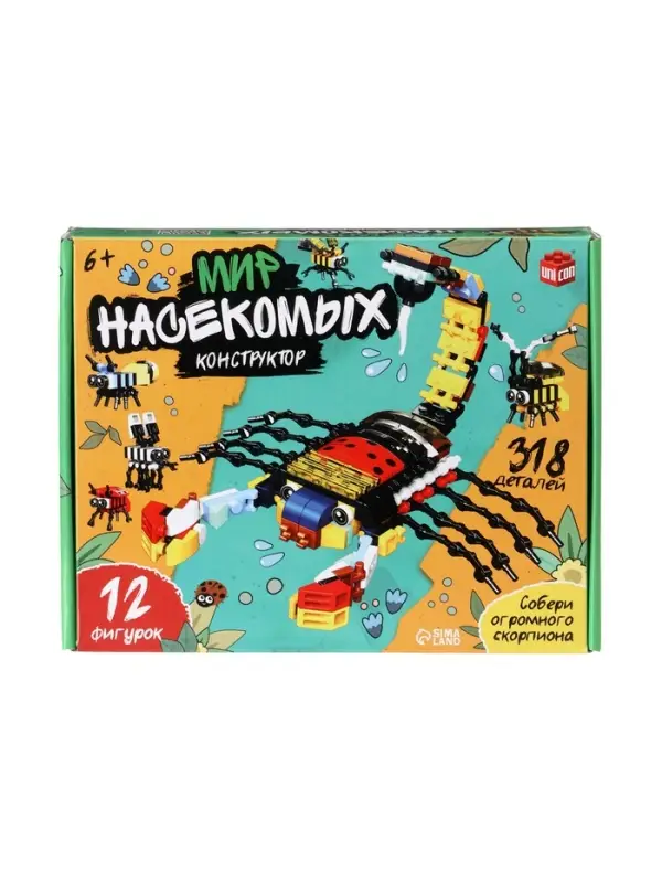UNICON Конструктор UNICON Конструктор "Мир Насекомых", 12 в 1