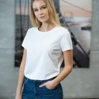 Футболка женская Ladies American U синяя, размер S