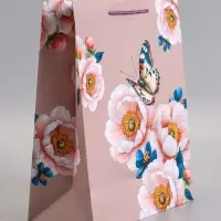 Пакет подарочный ламинированный &laquo;Бабочка&raquo;, 26&times;12&times;32 см