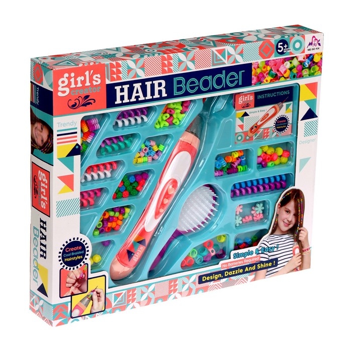 Набор парикмахера «Креатив» с аксессуарами для волос + аппарат для плетения Набор парикмахера «Креатив» с аксессуарами для волос + аппарат для плетения