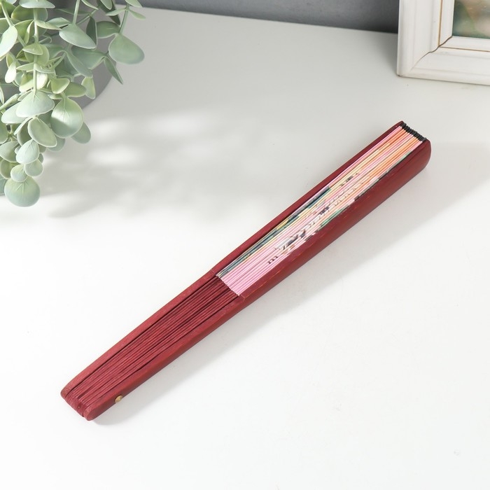 Веер дерево, текстиль h=26,8 см  Веер дерево, текстиль h=26,8 см "Журавли в небе" МИКС