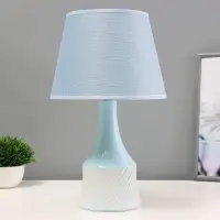 Лампа настольная RISALUX &laquo;Бирюза&raquo;, Е14, 40 Вт, голубая, 22&times;22&times;38 см