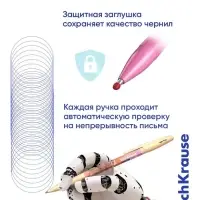 Ручка шариковая ErichKrause Prima Cat Stick, узел 0.7 мм, синяя, МИКС