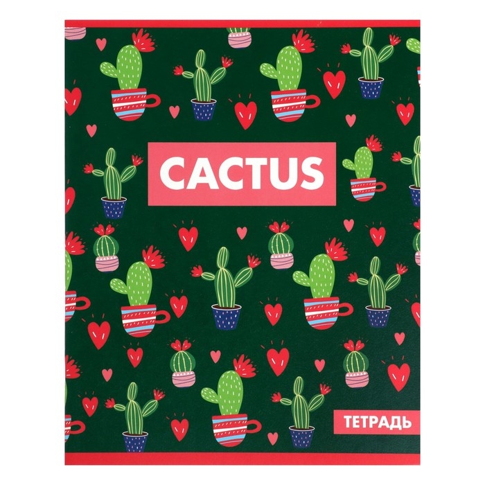 Комплект тетрадей из 5 штук, 36 листов в клетку Calligrata Комплект тетрадей из 5 штук, 36 листов в клетку Calligrata "Кактус", обложка мелованный картон, блок офсет