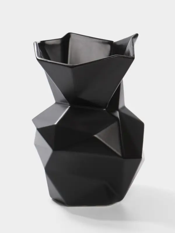 Ваза для цветов &laquo;Анхель&raquo;, 20&times;12 см, керамика, чёрная