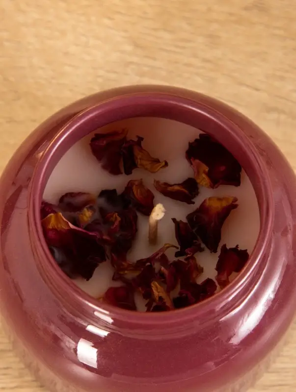 Свеча с травами в банке Earthy collection "Midnight rose" 200 гр, соевый воск