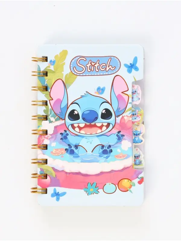 Блокнот с разделителями А6 “Стич в бассейне”, 65л