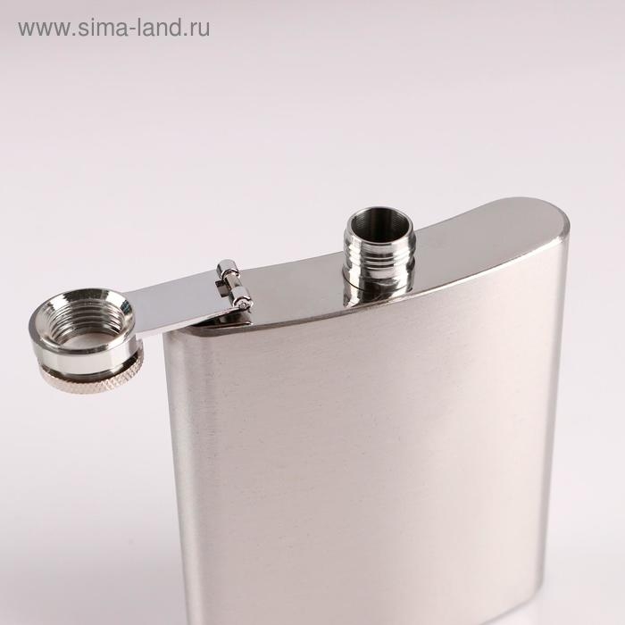 Фляжка для алкоголя 210 мл, «Майор», нержавеющая сталь, чехол, подарочная, армейская, 7 oz Фляжка для алкоголя 210 мл, «Майор», нержавеющая сталь, чехол, подарочная, армейская, 7 oz